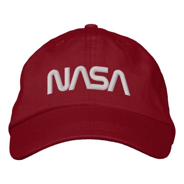 Iconic NASA Circa Comet Red Cotton Bestickte Baseballkappe (Vorderseite)