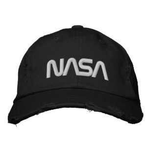 Iconic NASA Circa Eclipse Black Distressed Bestickte Baseballkappe