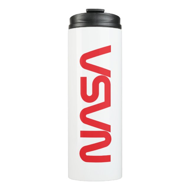 Iconic NASA Circa Rocket White 16 oz Thermosbecher (Vorderseite)