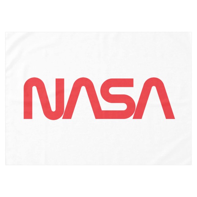 Iconic NASA Circa Tablecloth (Rocket White) Tischdecke (Vorderseite (Horizontal))