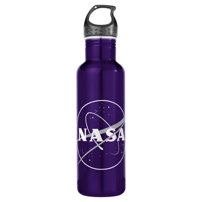 Iconic NASA Einfarbiger Nebel Lila 24 oz Edelstahlflasche (Vorderseite)