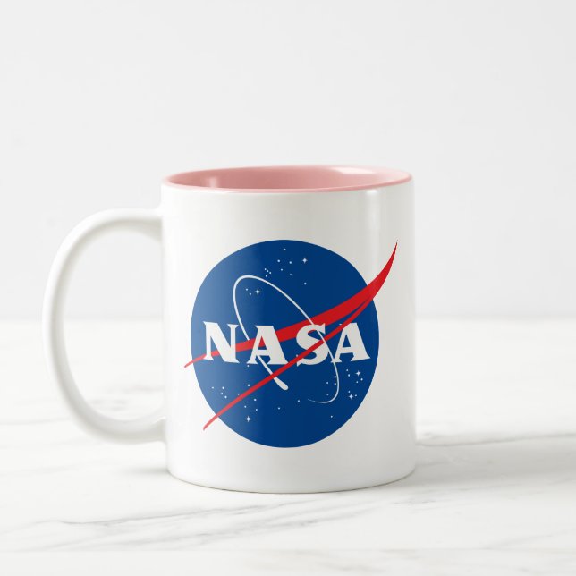 Iconic NASA Horizon Pink Trim Keramik Tasse (Links)