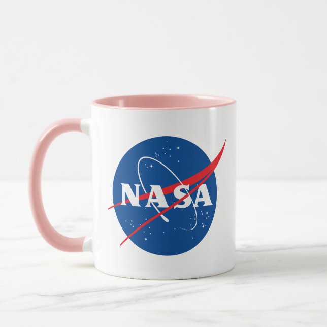 Iconic NASA Horizon Rosa/Weiße Keramik Tasse (Links)