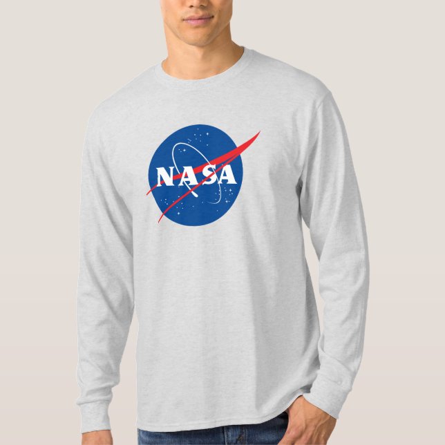 Iconic NASA Long Sleeve T - Shirt (Mercury Gray) (Vorderseite)