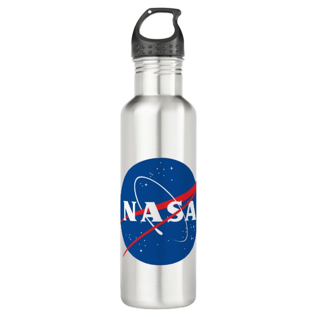Iconic NASA Mercury Gray 24 oz Edelstahlflasche (Vorderseite)