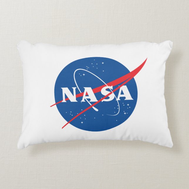 Iconic NASA Rocket White 100% Baumwolle 12 Zoll x  Dekokissen (Vorderseite)