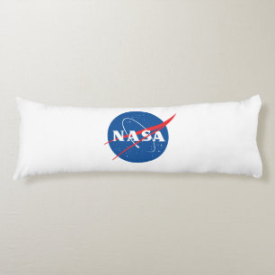 Iconic NASA Rocket White Grade A Cotton 20" x 54" Seitenschläferkissen