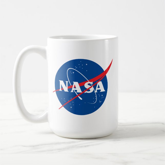 Iconic NASA Rocket White Keramik Bistro Kaffeetasse (Links)