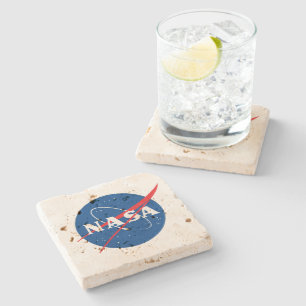 Iconic NASA Square Geo Travertine Untersetzer