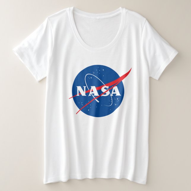 Iconic NASA Women’s Plus T - Shirt (Rocket White) (Design vorne)