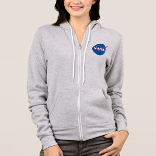 Iconic NASA Women's Zip Up Hoodie (Mercury Gray)