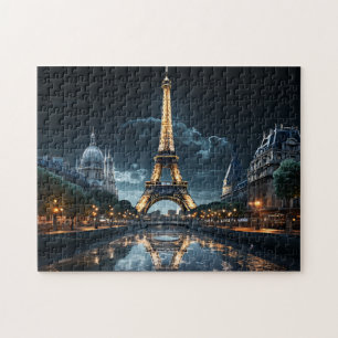 Iconic Paris Sehenswürdigkeit Eiffelturm und Seine Puzzle