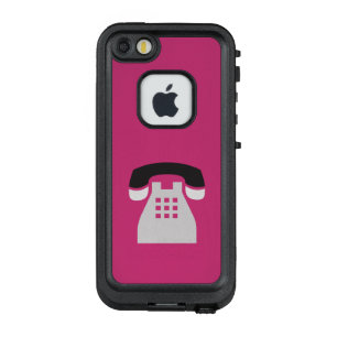 Iconic Pink Retro Telefon auf jeder Farbe LifeProof FRÄ’ iPhone SE/5/5s Hülle