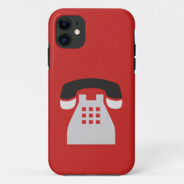 Iconic Red Retro Telefon auf jeder Farbe Case-Mate iPhone Hülle