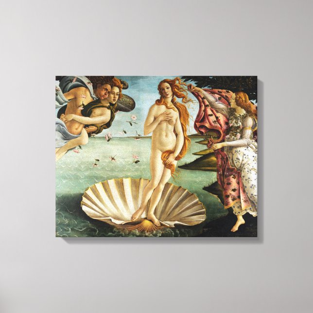 Iconic Sandro Botticelli Die Geburt der Venus Leinwanddruck (Vorderseite)