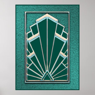 Iconic Shaped Art Deco Poster