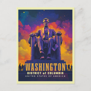 Iconic Washington D.C. mit Lincoln Memorial Postkarte