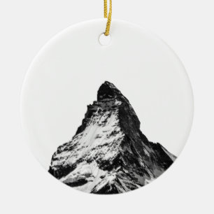 Iconische Alp Matterhorn im Schwarzen Tasse Keramik Ornament