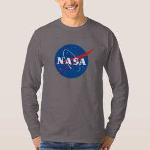 Iconischer NASA-T - Shirt für Langschläfer (Dunkel