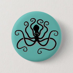 Iconischer Oktopus aus Minoan Marine Style Potteri Button