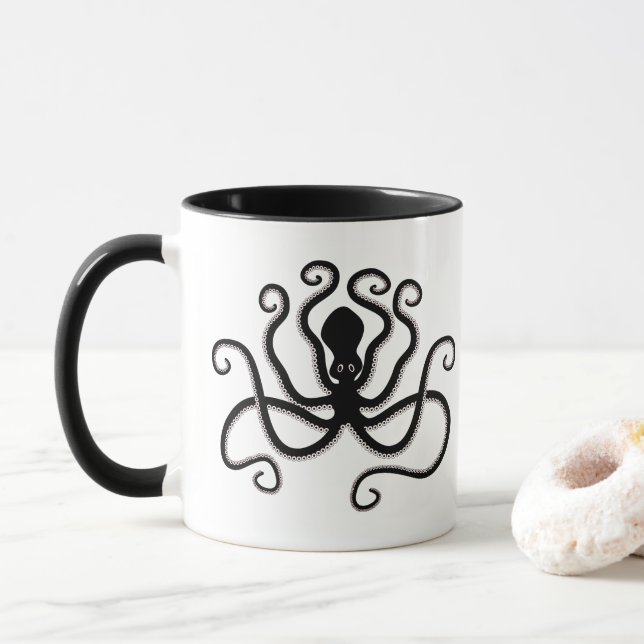 Iconischer Oktopus aus Minoan Marine Style Potteri Tasse (Mit Donut)