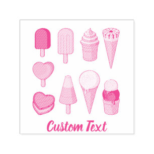 Icons für Eiscreme Permastempel