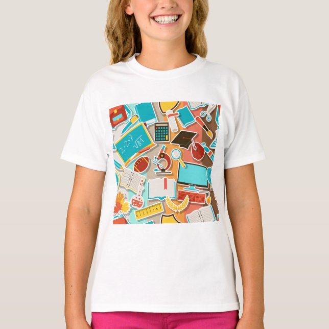 Icons für Schulgeräte T-Shirt (Vorderseite)