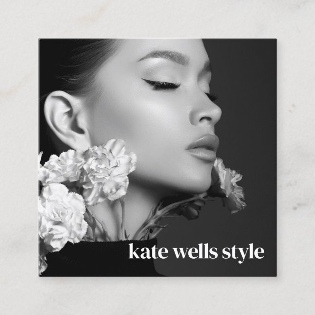 Icons für soziale Netzwerke Quadratische Visitenkarte (Vorderseite)