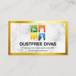 Icons reinigen   Marmor   Goldgrenze   GLITZERN Visitenkarte