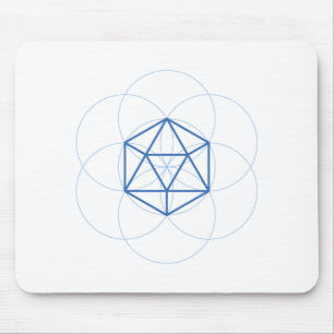Icosahedron Sacred Geometry Mouse Pad Mousepad