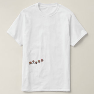 ICRed – Vorderseite Blumen horizontal und Rückseit T-Shirt