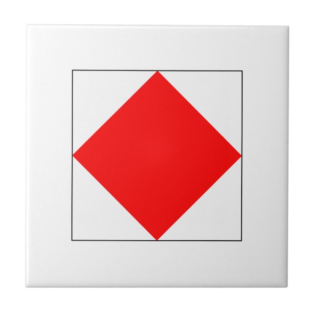 Ics-Flagge F Fliese (Vorderseite)