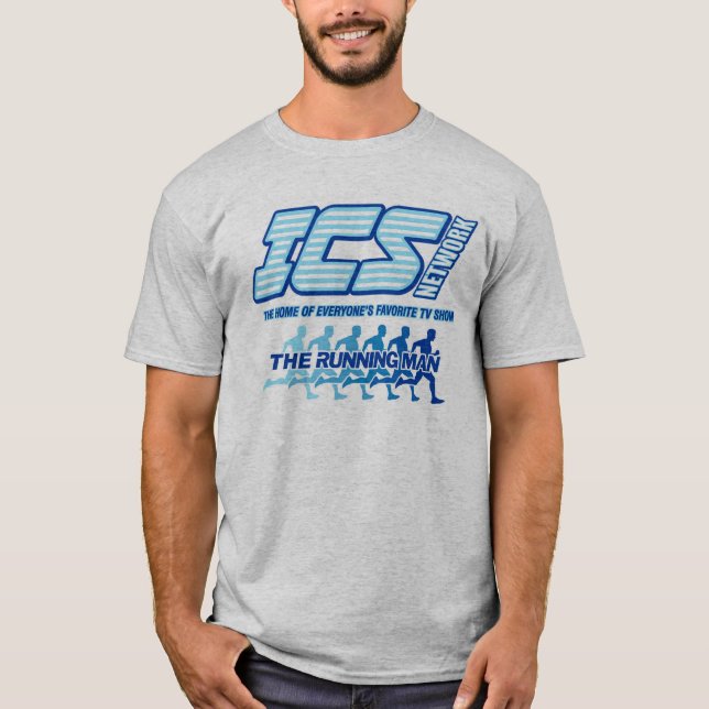 Ics-Netz/laufendes Mann-Logo T-Shirt (Vorderseite)