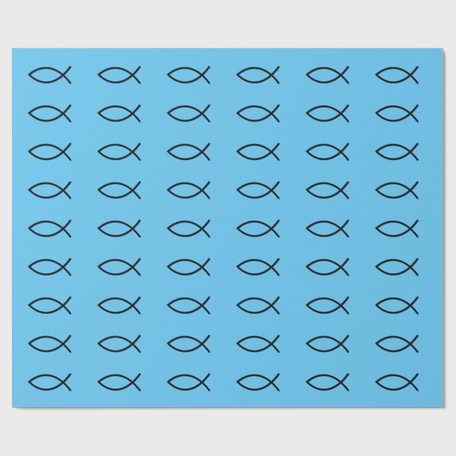 Icthus Fisch-Packpapier Geschenkpapier (Flach)