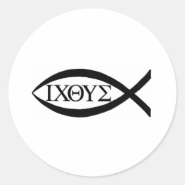 ICTHUS RUNDER AUFKLEBER