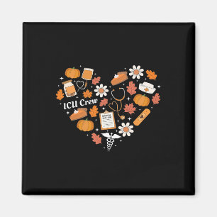 Icu Crew Nurse Herbst Herbst Kürbiskürbis Thanksgi Magnet