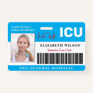 ICU  Intensive Care Unit Employee Foto ID Ausweis