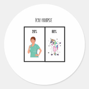 ICU-Krankengeschenke für Intensivpflege Runder Aufkleber