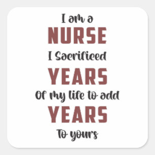 ICU-Krankenhaus für Notfallambulanzen Quadratischer Aufkleber