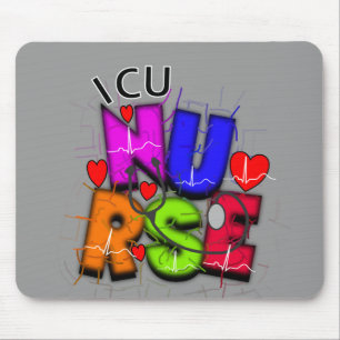 ICU Krankenschwester-Geschenke, künstlerischer QRS Mousepad