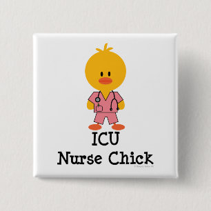 ICU Krankenschwester-Küken-Knopf Button