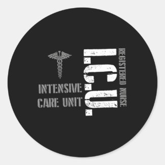 ICU-Mitarbeiter der Intensivstation für Krankenpfl Runder Aufkleber