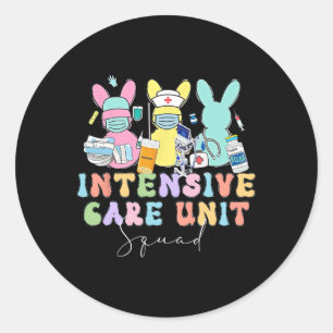 Icu Nurse Bunny Intensive Care Unit Krankenpflege Runder Aufkleber