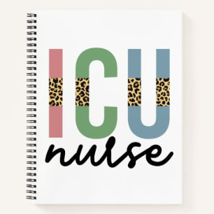 ICU Nurse Cheetah RN Krankenschwester Wertgutschei Notizbuch