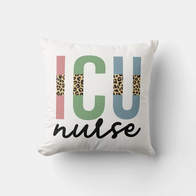 ICU Nurse Cheetah RN nurse Appreciation gifts Kissen (Vorderseite)