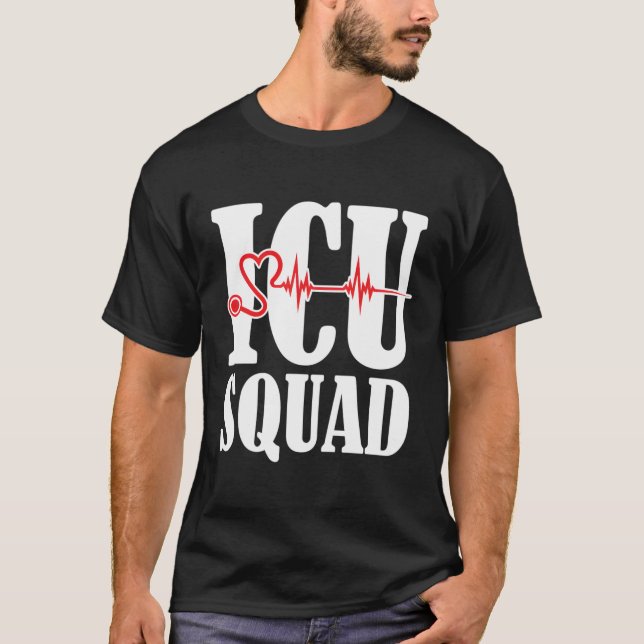 Icu Nurse Icu Squad T-Shirt (Vorderseite)