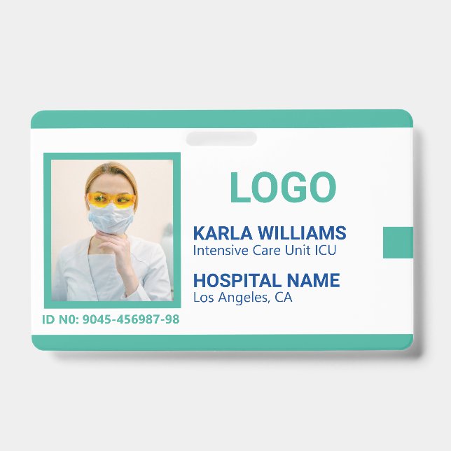 ICU Nurse-ID-Bildvorlage Ausweis (Vorderseite)