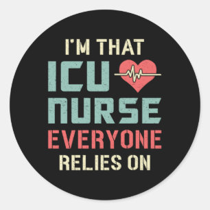 ICU Nurse Kinderzimmer Emergency Ambulance Liebe F Runder Aufkleber