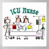 ICU Nurse Leinwand Art - Unique 3D Artist Graphics