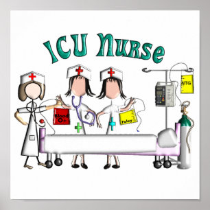 ICU Nurse Leinwand Art - Unique 3D Artist Graphics Poster